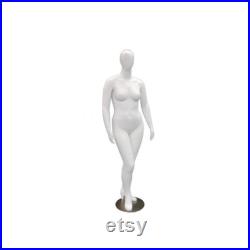 Plus Size Female Egg Head Glossy and Matte Finished Stylishly Posed Mannequins NANCY