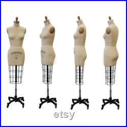 Plus Size Half Body Professional Dress Form with Base Sizes 14, 16, 18, 20 Personalized Dress Form Option Monogram