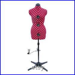 Polka Dot Adjustable Dressmakers Dummy Red