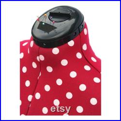 Polka Dot Adjustable Dressmakers Dummy Red