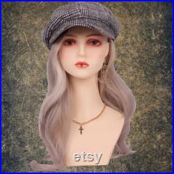 Precious Realistic Freckled Face Mannequin Head and Chest Wig Display Pierced Eyes and Hairnet NEW