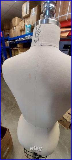 Professional Dress Form with Minor Manufacturing Stain Size 2 Half Body Women w Collapsible Shoulders , Arm Dressmaker Model Dummy