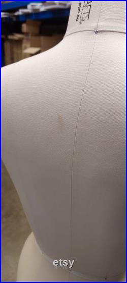 Professional Dress Form with Minor Manufacturing Stain Size 2 Half Body Women w Collapsible Shoulders , Arm Dressmaker Model Dummy