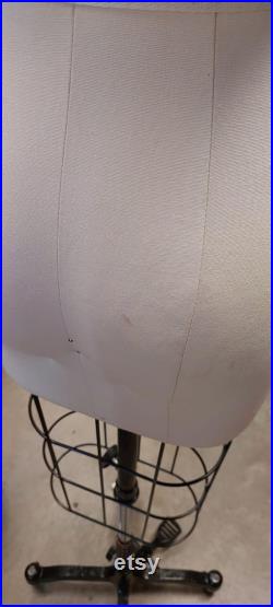 Professional Dress Form with Minor Manufacturing Stain Size 2 Half Body Women w Collapsible Shoulders , Arm Dressmaker Model Dummy