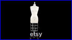 Professional Female Half Body Dress Form with Cage and Collapsible Shoulders