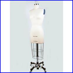 Professional Female Half Body Dress Form with Cage and Collapsible Shoulders