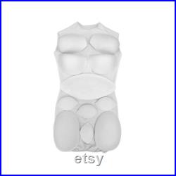 Professional Half-Body Linen Female Tailoring Dress Form Mannequin with Right Arm and Padding Kit HALFSIZE-ST