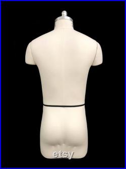 Professional Model Mannequin,Sammy, FCE Size 38 Male Torso with Fixed Shoulders and Detachable Arms