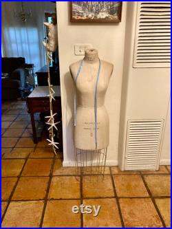 Professional Royal DressForm, Full Sized DressForm with Wire Cage Skirt, Art Doll Mannequin Sculpture, 48 inch Vintage Royal Form Dress Form