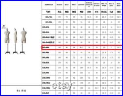 Professional Sewing Mannequin Dressform Kleiderordnung Tailoring Size S 165 86A Fiberglass