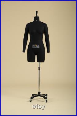 Professional Sewing Mannequin Dressform Kleiderordnung Tailoring Size S 165 88A Black color long arm set