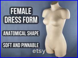 RACHEL Soft fully pinnable professional female dress form with anatomic detailing mannequin torso tailor dummy