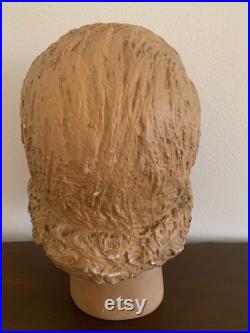 RARE 1930's Korrect-Way Blonde, Blue-Eyes, Red Lip Plaster Mannequin Head, Outstanding Condition