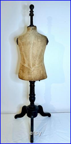 RARE Antique Child Size Mannequin Stockman Paris 19th century Dress Form 36 Inches