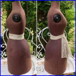 RARE Half SKiRT Fab Old French WASPwAIST Countertop PARIS MANNEQUiN Guêpière Sewing Display Bust OOH La La PARiS Couture BOUDOiR Corset