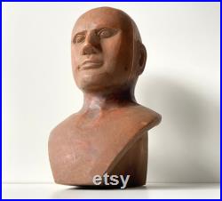 RARE mannequin head Wood Male Late 19th to early 20th century France