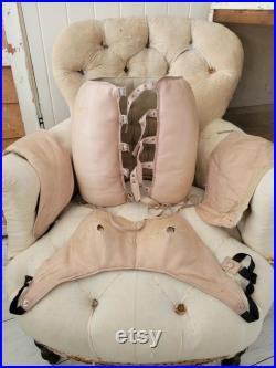 RARE pretty antique mannequin buste dress form set 1900s 1900 store display pink adjustmentset