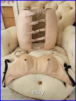 RARE pretty antique mannequin buste dress form set 1900s 1900 store display pink adjustmentset