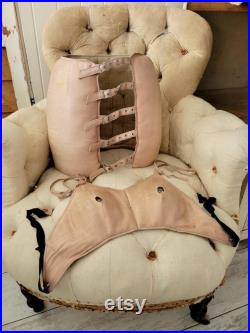 RARE pretty antique mannequin buste dress form set 1900s 1900 store display pink adjustmentset