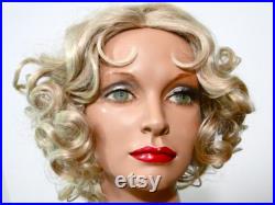 RESERVED for Will Do NOT Purchase FINAL Layaway Payment Vintage Mannequin Decter Head Torso for Hat Wig Jewelry Lingerie E-Commerce Photos