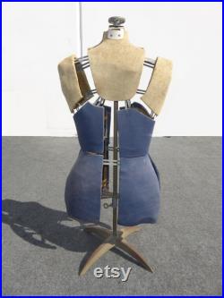 Rare Antique Vintage Mannequin Dress Form Adjustable 14 Sections by Heartside