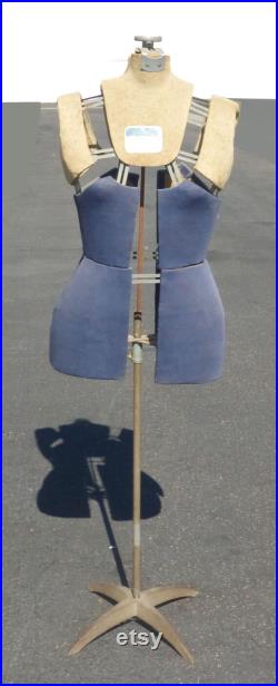 Rare Antique Vintage Mannequin Dress Form Adjustable 14 Sections by Heartside