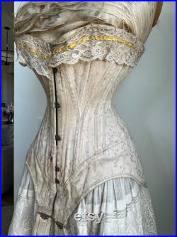 Rare Vintage M and P Corset Dress Form Mannequin with Corset and Skirt