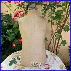 Rare Vtg Antique French SToCKMAN TEEN MANNEQUIN CHiLD Dress Form Including APRoN Store Display Atelier COUTURe SHABBYcHIC Home CAMpAGNE