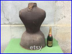 Rare Wasp Waist Dress Form, French Antique Mannequin Torso, Found And Flogged