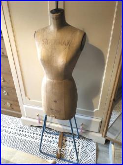 Rare original vintage antique STOCKMAN 5154 female dressmaker tailors dummy mannequin model (with adjustable shoulders) Size 10