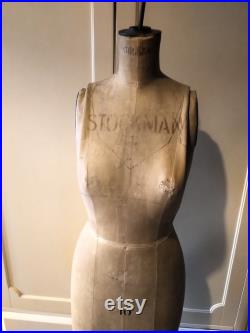 Rare original vintage antique STOCKMAN 5154 female dressmaker tailors dummy mannequin model (with adjustable shoulders) Size 10