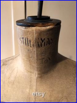 Rare original vintage antique STOCKMAN 5154 female dressmaker tailors dummy mannequin model (with adjustable shoulders) Size 10