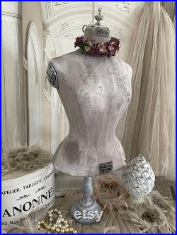 Rarity Antique table bust corset bust