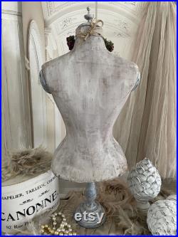 Rarity Antique table bust corset bust