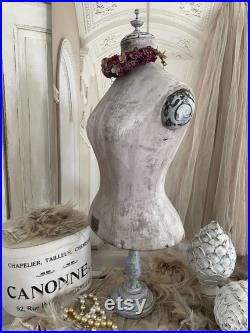 Rarity Antique table bust corset bust