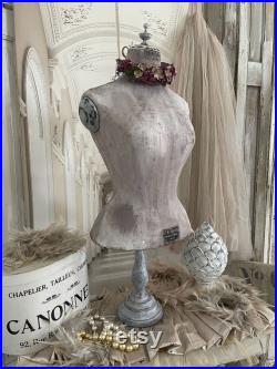 Rarity Antique table bust corset bust