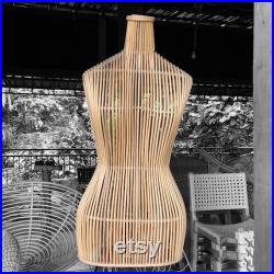 Rattan Mannequin, Couture Model, Female Mannequin, Dress Model, Rattan Art Deco