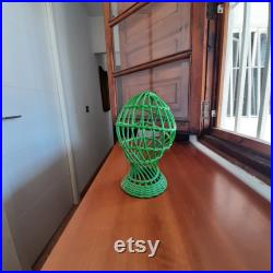 Rattan Wicker Mannequin Head VINTAGE Rattan Wig Stand Hat Stand Display Home Decoration WonderWeaver Design