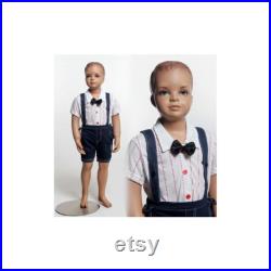 Realistic Child Toddler Kids Fiberglass Mannequin with Molded Hair and Flesh Skin KD2