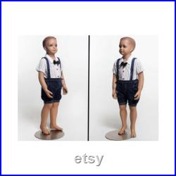Realistic Child Toddler Kids Fiberglass Mannequin with Molded Hair and Flesh Skin KD2