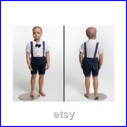 Realistic Child Toddler Kids Fiberglass Mannequin with Molded Hair and Flesh Skin KD2