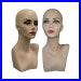 Realistic Face Fiberglass Adult Female Mannequin Head with Detailed Face Make Up (2 pack) PH17