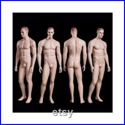 Realistic Full Body Male Mannequin with Molded Hair and Facial Features WEN5