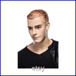 Realistic Full Body Male Mannequin with Molded Hair and Facial Features WEN5