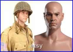 Realistic Hand Painted Small Size Military Male Caucasian Mannequin MDP-14