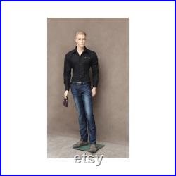 Realistic Men's Mannequin With Molded Hair Male Full Body Mannequin Base Included WEN3