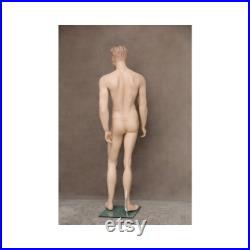 Realistic Men's Mannequin With Molded Hair Male Full Body Mannequin Base Included WEN3