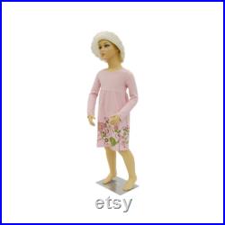 Realistic Standing 5 Year Old Plastic Unisex Child Mannequin with Turnable Arms KD-5