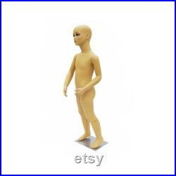 Realistic Standing 5 Year Old Plastic Unisex Child Mannequin with Turnable Arms KD-5
