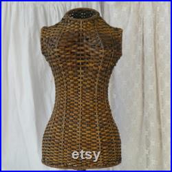 Rustic Metal and Wicker Display Mannequin